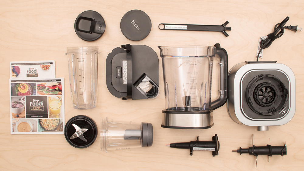 The Ninja Foodi Power Pitcher System includes a 'Smoothie Bowl Maker' jar and personal jars.