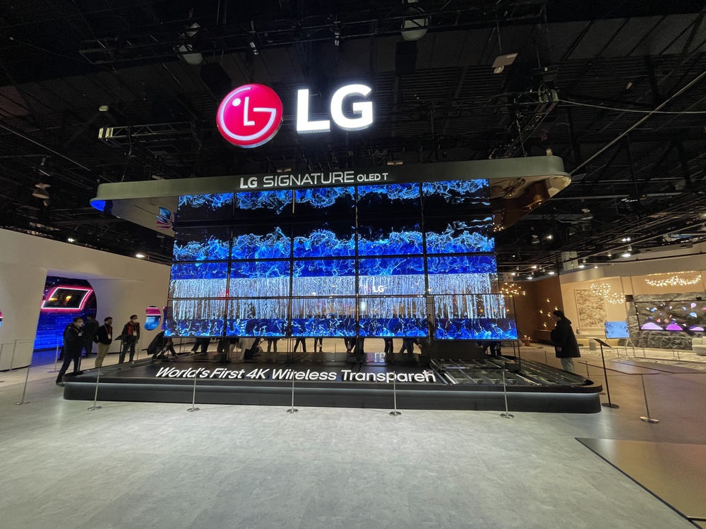 LG brought the world's first wireless transparent OLED TV to CES 2024