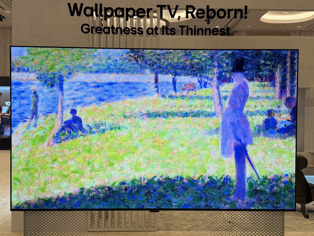 The LG W6 wallpaper TV.