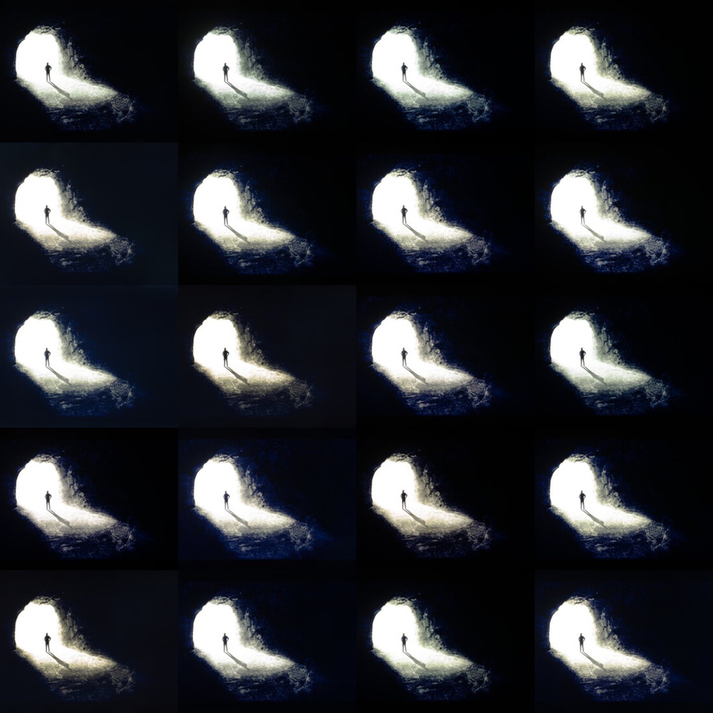 A collage of contrast test images