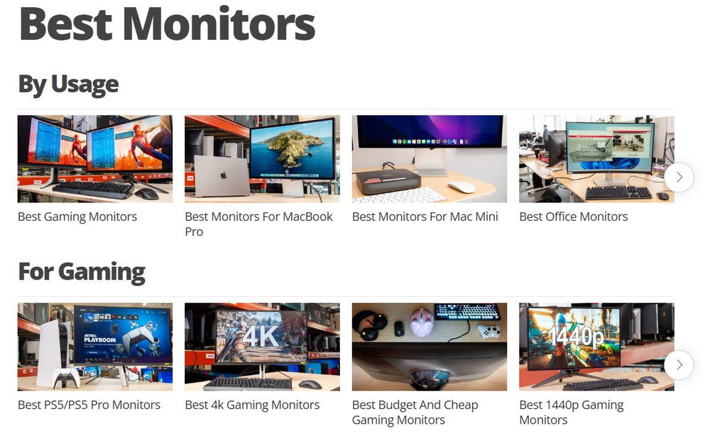 RTINGS monitor recommendations