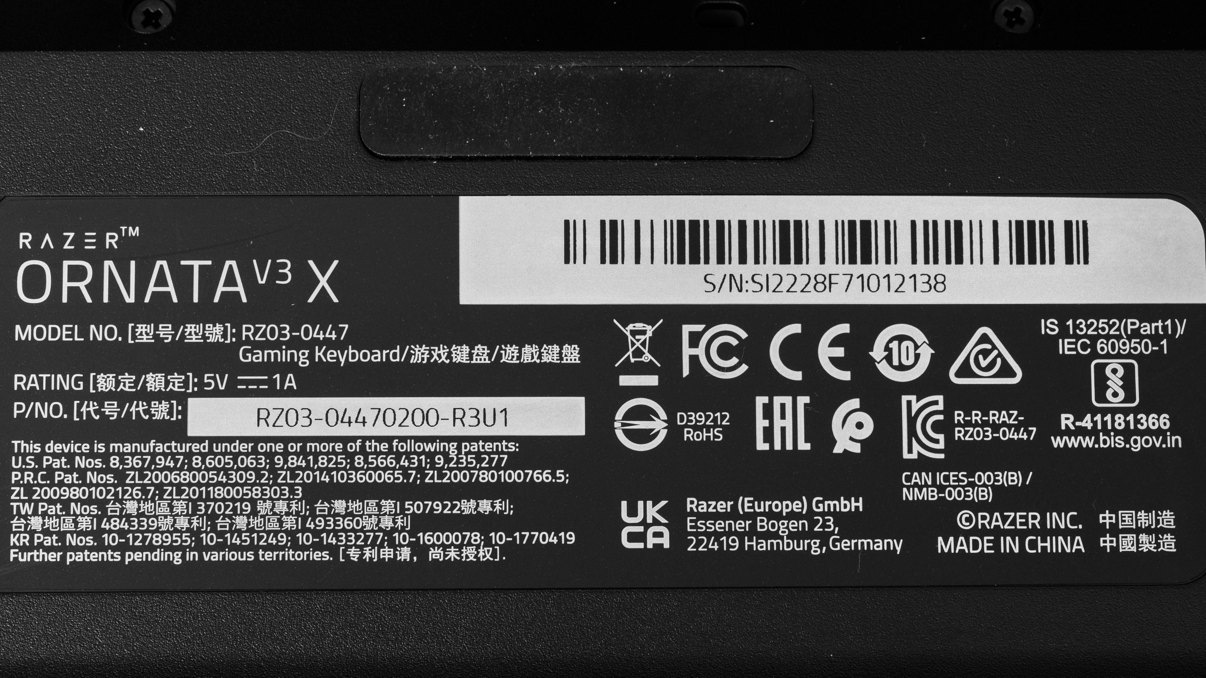 Razer Ornata V3 X Full-Size Wired Membrane Gaming Keyboard with Chroma RGB  Backlighting Black RZ03-04470200-R3U1 - Best Buy